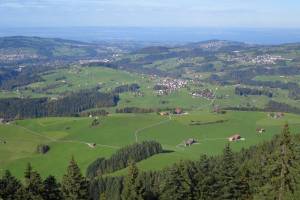 Aussicht von der Hundwiler Höhi nach Norden zum Bodensee