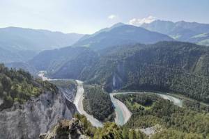 Flims Conn Tiefblick in die Ruinaulta