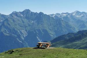 Mont Brûlé, Rastplatz unterhalb des Gipfels 