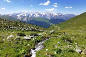 Torrent de Palasui, Blick zum Mont Blanc