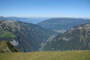 Männlichen Blick nach Interlaken