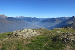 Cima di Medieglia Blick Richtung Osten Bellinzona