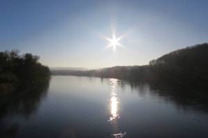 Aare kurz vor der Mündung in den Rhein