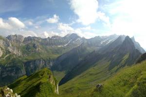 Aussicht vom Schäfler zum Säntis