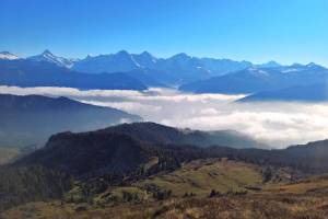 Gemmenalphorn Blick zu Eiger Mönch und Jungfrau